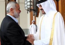 أمير قطر تميم بن حمد واسماعيل هنية رئيس حركة حماس -ارشيف-