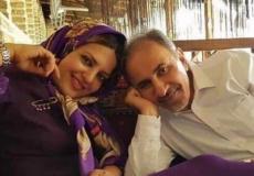رئيس بلدية طهران برفقة زوجته