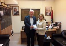 أبو العردات يلتقي الاديبة سلوى الخليل الامين