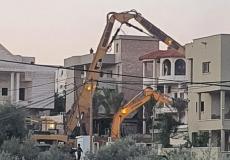 هدم منزل بكفر قاسم، صباح اليوم