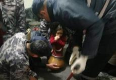 الدفاع المدني تدخل لإنقاذ الطفلة