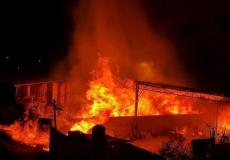 صورة من مكان الحريق