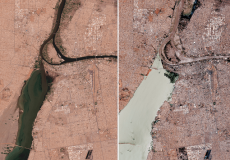 شاهد حجم الدمار الكبير الذي خلفته فيضانات السودان