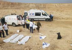 انتشال جثث قتلى الفيضان قرب البحر الميت