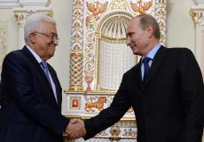 الرئيس الروسي فلاديمير بوتين والرئيس الفلسطيني محمود عباس