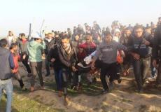 جريح في مسيرات العودة في غزة