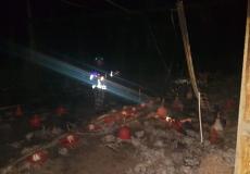 نفوق 7 آلاف دجاجة نتيجة حريق شرق طولكرم