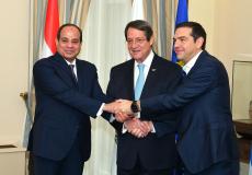 الرئيس المصري عبد الفتاح السيسي و رئيس قبرص نيكوس اناستاسيادس