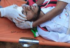 اصابة مسعف شرق خانيونس