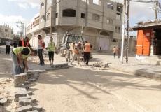بلدية غزة تنجز أعمال صيانة لعدة شوارع في المدينة
