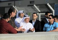 السفير العمادي يتفقد مشروع إنشاء خزاني وقود بمحطة كهرباء غزة