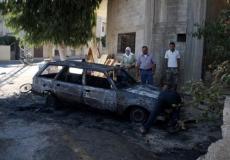 مستوطنون يحرقون مركبة جنوب نابلس