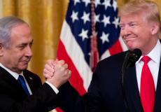 دونالد ترامب وبنيامين نتنياهو لحظة إعلان صفقة القرن