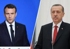 الرئيس التركي رجب طيب أردوغان نظيره الفرنسي إيمانويل ماكرون