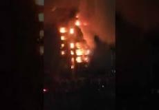 حريق هائل بمبنى من 9 طوابق في مصر مخلفًا خسائر كبيرة