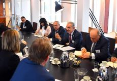 محمد اشتية في اجتماع المانحين