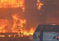 شاهد بالفيديو: حريق في الكويت يلتهم 3 آلاف سيارة جديدة