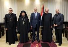 الحمد الله يستقبل وفدا من مجلس كنائس رام الله