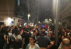 تظاهرات حيفا تنديداً بمجزة غزة