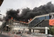 حريق في قطار الرياض
