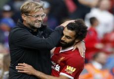 مدرب نادي ليفربول مع محمد صلاح