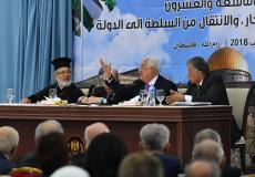 لرئيس محمود عباس أثناء اجتماع المجلس المركزي الفلسطيني في دورته ال29