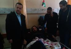 مركز حيدر عبد الشافي ينظم زيارة لجرحي مسيرة العودة