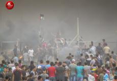 من مسيرة العودة الكبرى شرق غزة -ارشيف-
