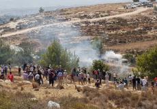 إصابة العشرات بقمع الاحتلال لمسيرة سلمية غرب رام الله