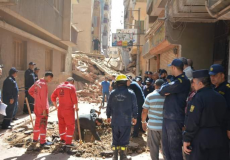 مصرع مصري وإصابة آخرين بانهيار بناية في مدينة المنصورة