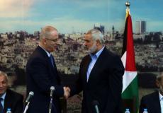 رئيس الوزراء رامي الحمد الله واسماعيل هنية