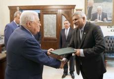 الرئيس عباس يتقبل أوراق اعتماد السفير الباكستاني