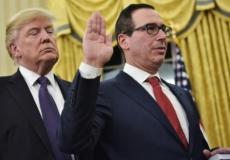  ستيفن منوتشين أمام الرئيس الأمريكي دونالد ترامب -ارشيف-