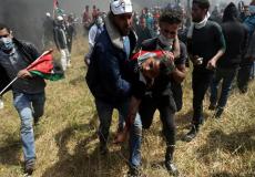 إصابة متظاهر على حدود قطاع غزة _ أرشيف 