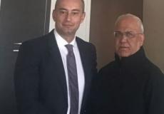 نيكولاي ملادينوف يزور صائب عريقات في واشنطن 