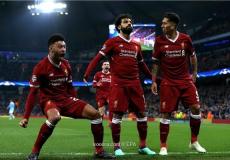 احتفال لاعبي ليفربول