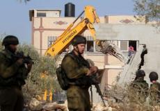 الاحتلال يهدم منزلا شمال غرب بيت لحم