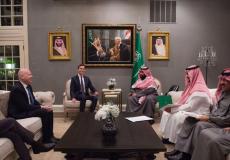 ولي العهد السعودي محمد بن سلمان يجتمع مع كوشنر وغرينبلات في واشنطن