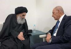 لقاء نبيه بري وعلي السيستاني في النجف