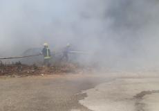 اندلاع حرائق في مدينة نابلس اليوم