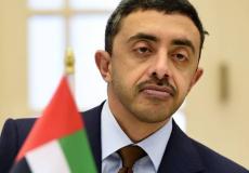 وزير الخارجية الإماراتي عبد الله بن زايد 