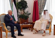 الرئيس عباس مع أمير قطر - أرشيف