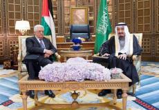 الرئيس الفلسطيني محمود عباس والعاهل السعودي سلمان بن عبد العزيز