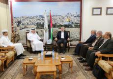  رئيس المكتب السياسي لحركة حماس إسماعيل هنية يجتمع مع السفير القطري محمد العمادي في غزة