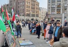 وقفة شعبية للجالية الفلسطينية بهولندا في الذكرى 101 لوعد بلفور  -ارشيف-