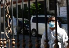 جانب من إغلاق المستشفى الوطني في نابلس