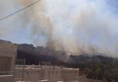 اشتعال النيران في مناطق متفرقة من الضفة الغربية