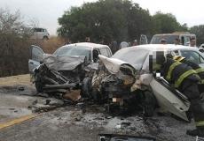 مصرع فتاتين بحادث اصطدام سيارتين في منطقة الجنوب