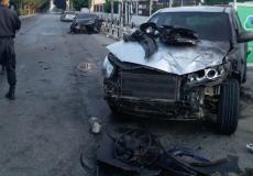 حادث قرب الجامعة الاسلامية في غزة