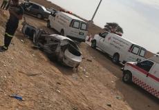 وفاة 9 فلسطينيين بينهم 7 أطفال بحادث سير بالسعودية